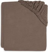 Jollein jersey paklodės lopšiui 40/50x80/90 cm Chestnut (2 vnt.)