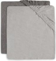 Jollein vystymo pagalvės užvalkalai 50x70 cm Soft Grey / Storm Grey – kilpiniai, 2 vnt.