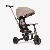 Triciklas 8-in-1 Aluma Beige – augantis vaikiškas triratukas su stūmimo rankena