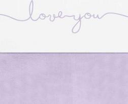 Jollein lopšio paklodė Love You Lilac 75x100 cm
