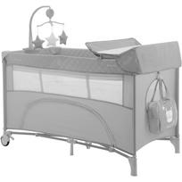 Dviejų lygių kelioninė lovytė KikkaBoo Nighty Night Grey