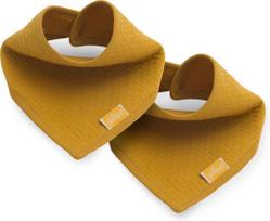 Jollein seilinukai bandana Brick Velvet Mustard (2 vnt.) – stilingi ir sugeriantys