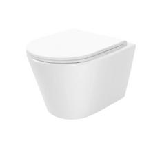 REA-C6800 - Pakabinamas unitazas su dangčiu TITO TORNADO RIMLESS keramika/balta