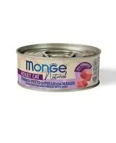 Monge Natural konservai katėms su tunu, vištiena ir jautiena, 12x80 g