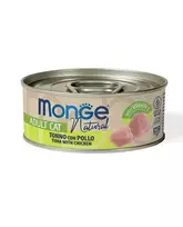 Monge Natural konservai katėms su tunu ir vištiena, 12x80 g