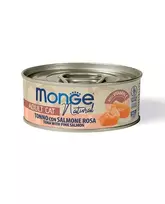 Monge Natural konservai katėms su tunu ir lašiša, 12x80 g