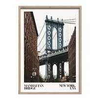 Spausdintas paveikslas su rėmeliu 50x70 cm NY Bridge – Styler