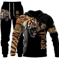 Vyriškas sportinis kostiumas 3D The Lion Print Hoodies Megztiniai Kelnės Rinkiniai Kasdieniai vyriški drabužiai Moteriškas sportinis kostiumas S