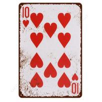 Playing Card Metal Tin Sign Wall Art 20x30cm