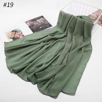 Plain Crepe Hijabs Chiffon Scarf Soft Shawls Crinkle Wraps Headband Muslim Women Shawls And Wraps Islamic Headscarves