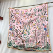 90*90cm Šilkinė kvadratinė skara Hidžabas Moteriška bandana Minkštos skaros Kaklaraištis Moteriška galvos skara Apvyniojama galvos juosta Prancūziškas paukštis 90cm
