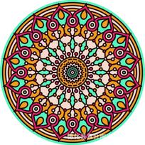 Mandala Flower Cup Coaster Round Ceramic Placemats Non-slip Tablemat Insulated Coasters Kitchen Decoration Tableware Home Decor 10.4x10.4cm