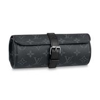 Louis Vuitton Classic Monogram Elegant Fashion Canvas And Leather Trim Clutch Men clutch Black M43385 Basic Set (Bag+Dust Bag)
