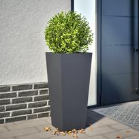Sodo lovelis antracito spalvos 35x35x75cm plienas