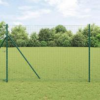 Tvora su stulpais Žalia 15 x 10 m Plienas ir PVC