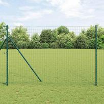 Tvora su stulpais Žalia 16 x 10 m Plienas ir PVC