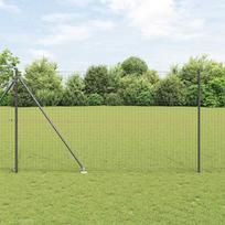 Tvora su stulpais Pilka 16 x 10 m Plienas ir PVC