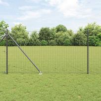 Tvora su stulpais Pilka 1 x 10 m Plienas ir PVC