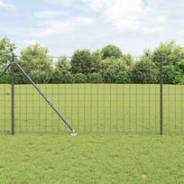 Tvora su stulpais Pilka 14 x 10 m Plienas ir PVC