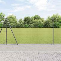Tvora su stulpais Pilka 12 x 10 m Plienas ir PVC