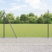 Tvora su stulpais Pilka 16 x 10 m Plienas ir PVC