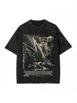 Silent Hill T-shirt Washed Streetwear Hip Hop Retro T-shirt Horror Movie Game T-shirt Top Men's and Women's Harajuku Print L