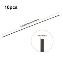 1-10vnt Juodo stiklo pluošto strypas Skersmuo 0,8mm/1mm/1,5mm/2mm/2,5mm/3,0mm-8mm Izoliacinė medžiaga Kietas stiklo pluošto strypas Ilgis 500mm