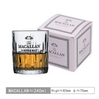 Macallan Private Collection Kristalinis viskio stiklas Briaunotas viskio akmenukų stiklas Meno kūrinys Vyno taurė viskio mėgėjams 240ml