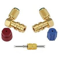 Valve Adapter Kit R12 To R134A Conversion High/Low Pressure AC Adapter Kit Quick Coupler Valve 90° Quick Coupling Valve Fittings China Mainland