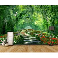 Miško parko 3D tapetai Kraštovaizdžio sieninė tapyba Svetainė Miegamasis TV fonas Sieninė tapyba 200 cm(W) x 140 cm(H)