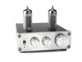 Vakuuminių lempų hibridinis pirminis stiprintuvas su tonų valdymo funkcija FX-AUDIO- TUBE-03J+ [Sidabrinis]
