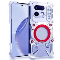 Aliuminio berėmis dėklas, skirtas Realme 16 pro+ Realme16 5G, su besisukančiu laikikliu, metalinis berėmis smūgiams atsparus dangtelis realme 16 Pro sidabras