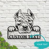 Custom American Bully Dog Metal Wall Art, Home Decor Gift for Dog Lovers M juoda