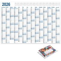 12 mėnesių sieninis kalendorius 2026 m. Sieninis su lipdukais Metinis planuotojas Ne laminuotas 30x20 colių Visų metų kalendorius Biuro naudojimui