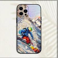 Skiing Snow Snowboard Ski Phone Case For Apple iPhone 15,14,13,12,11,Pro,X,XS,Max,XR,Plus,Mini Soft Black Cover iPhone12