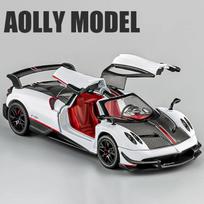 1:24 Pagani Huayra BC Lydinio Sportinis Modelis Metalinis Modelis Lenktyninis Automobilis Transporto Priemonės Modelis Simuliacija Garsas Šviesa Kolekcija Vaikų Žaislas Dovana balta