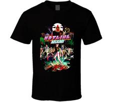 Hotline Miami 80s Retro Indie PC Žaidimas Šaunus Marškinėliai 2XL