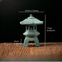 „Zen Pagoda Latern Garden“ statula, viduje ir lauke, azijietiškas dekoras kraštovaizdžio balkonui, sodas, vidinis kiemas, verandos kiemas, meno ornamentas