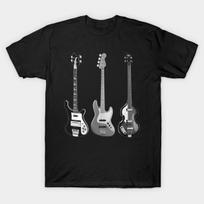 Men Black Print T-shirt Rickenbacker No-Cut Transfer Paper Print Cotton Tshirt XL juoda