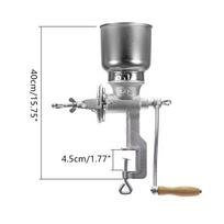 Silver Cast Iron Manual Coffee Bean Grinder Hand Cranked Corn Wheat Grain Nut Cereal Coffee Ware Grinders Mill Maker Kitchen Tools gray