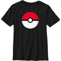 Pokemon Boys' Big Pokémon Pokeball T-Shirt S juoda