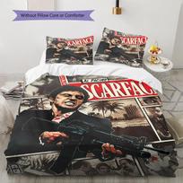 Scarface Rašto Patalynė, Antklodės Komplektas Antklodės Užvalkalas Pagalvės Užvalkalas Namų Gimtadienio Dovana (1 * antklodės užvalkalas + 2 * pagalvės užvalkalai, be šerdies) 135x200cm