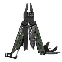 LEATHERMAN SIGNAL su 19 ugniagesių ir gelbėtojų bei nepaprastosios padėties pasirengimo daugiafunkcinėmis funkcijomis, žiebtuvėliu, švilpuku, 25 metų garantija, Coyotas/Smėlio spalvos, ruda