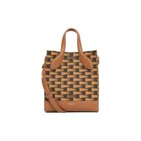 Bally Vintage Logo Leather Tote Bag Women Tote Bags Brown 6306501 Basic Set (Bag+Dust Bag)