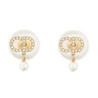 Dior Tribales Gold Metal Resin Crystal Earrings Women Earrings E1732TRICY-D301 Box+Shopping Bag