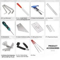 25Pcs Guitar Tool Kit With Carry Bag Repair Maintenance Tools String Action Ruler Luthier File Guitar Bridge Pins Guitar Ukulele juoda