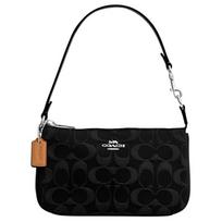 Coach Nolita 19 monogramos Mahjong krepšys Medvilnės ir odos rankinė per petį Maži moteriški krepšiai Juoda CCZ48-SVBK Basic Set (Bag+Dust Bag)
