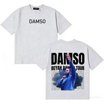 Prancūzų dainininkas Damso Beyah 2026 Grafika Albumas Oversized Hip Hop Trumpomis Rankovėmis Marškinėliai Unisex Moterims Y2K Jaukus Laisvas Marškinėlis Streetwear S