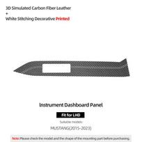 For Ford Mustang 2015-2025 Made of Alcantara Co-pilot Dashboard Panel Instrument Trim Sticker Car Interior Tuning Accessories