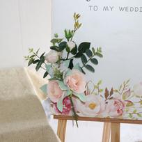 Decorative Flower Row Wedding Backdrop Layout Decorative Artificial Floral Wall Arch Hanging Flower Row for Wedding Flower Stand